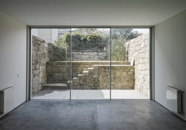 Pure Glass sliding door view from internal with 20mm sightlines