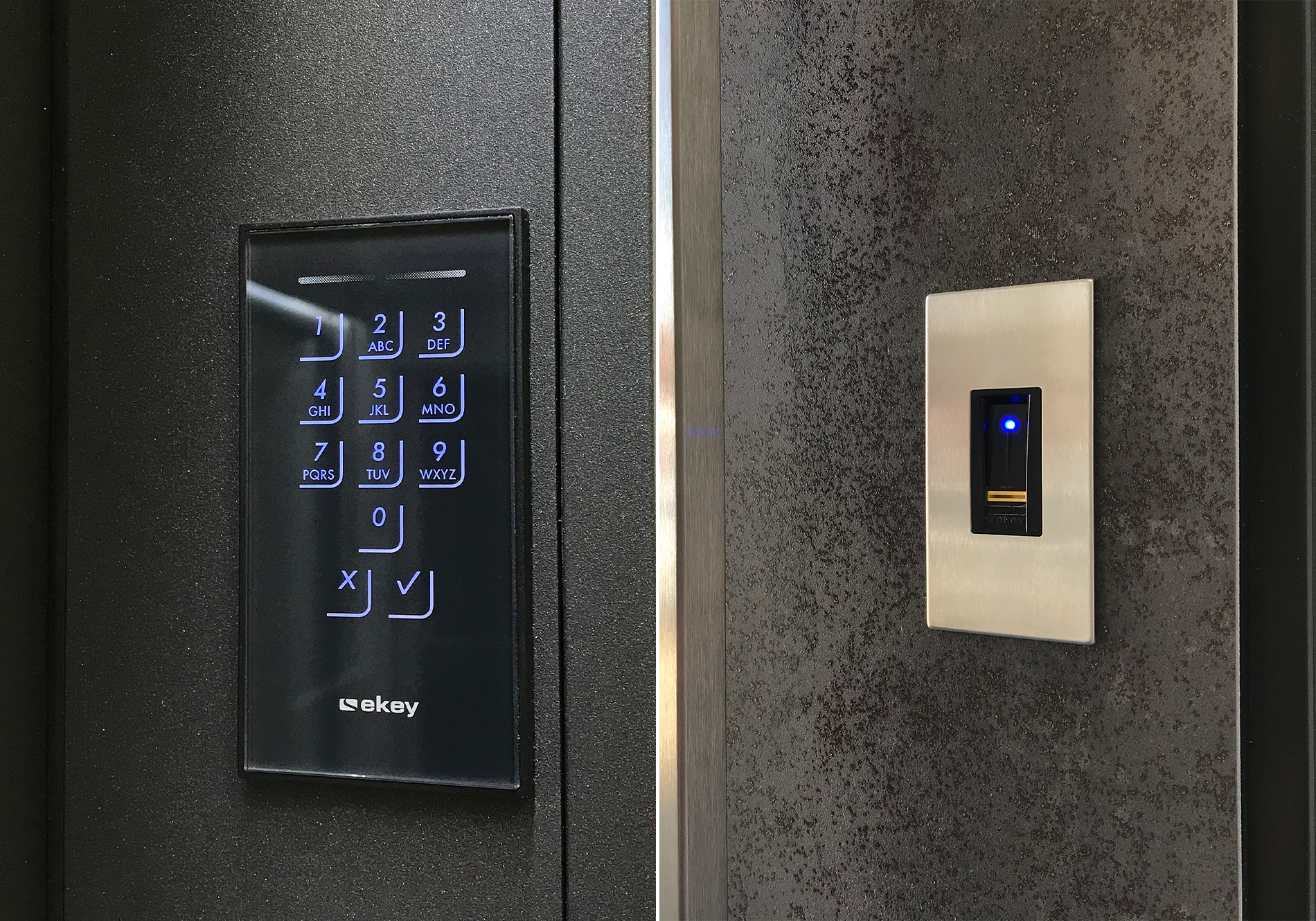 fingerprint scanner and keypade home automation entry systems fro entrance doors